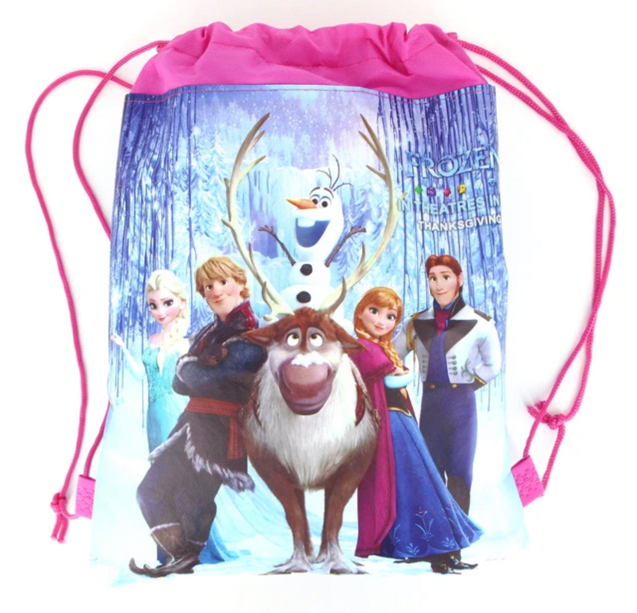 Disney Frozen Elsa Anna and Olaf Drawstring Bag