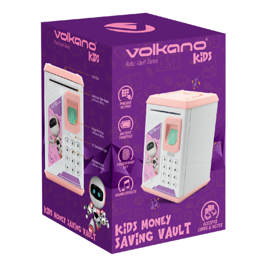 Volkano VK-5700-PK Robo Series Kids Money Saving Vault