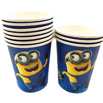 Disposable paper party cups themed 10 pack