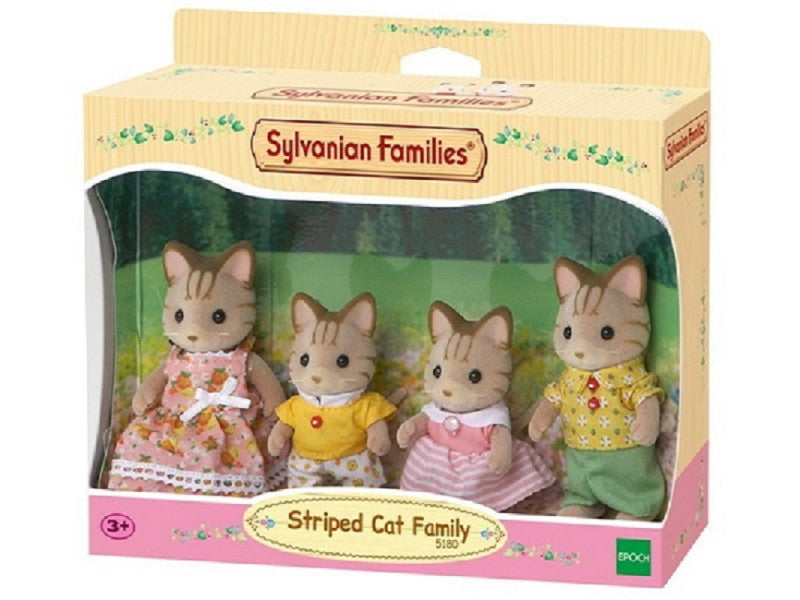 Sylvanian Striped Cat Family