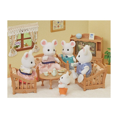 Sylvanian Mashmallow Mouse Family