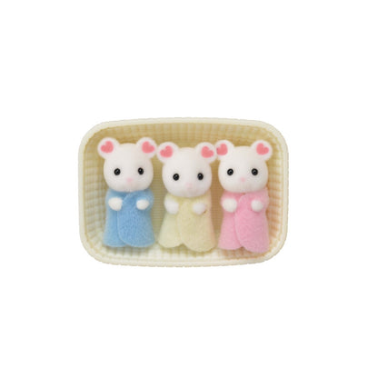 Sylvanian Marshmallow Mouse Triplets