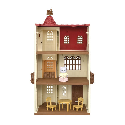 Sylvanian red roof tower home