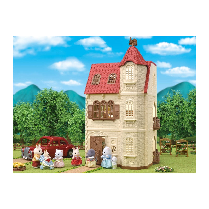 Sylvanian red roof tower home