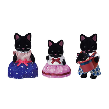 Sylvanian Midnight Cat Family