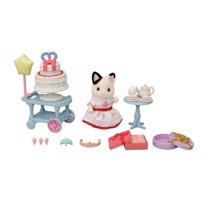 Sylvanian Party Time Playset - Tuxedo Cat