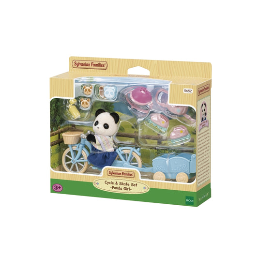 Sylvanian Cycle and Skate Set Panda Girl