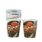 Disposable paper party cups themed 10 pack