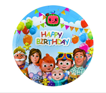 Disposable paper party Plates themed 10 pack