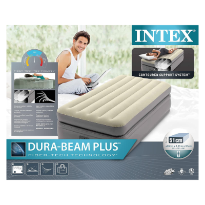 Intex Twin Comfort Elevated Airbed W/fibertech