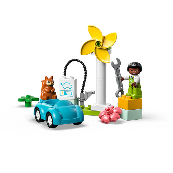 Lego Duplo Wind Turbine and Electric car