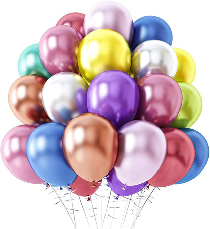 Balloons 5 inches Latex chrome metallic 100pcs