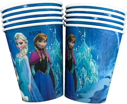 Disposable paper party cups themed 10 pack