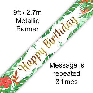 Banner Small Tropical Birthday