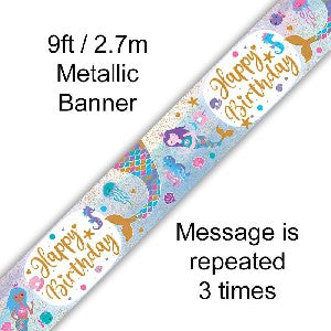 Banner Small Shimmering Mermaid Iridescent