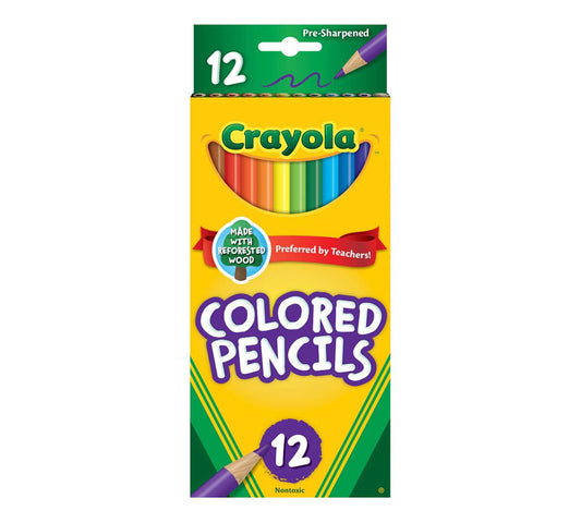 Crayola Colored Pencils, Long, 12 Count