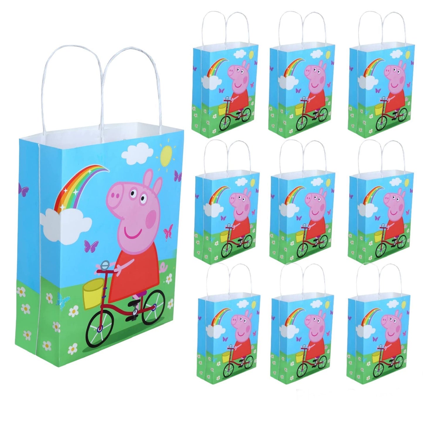 Party Paper  bags  themed 10 pack