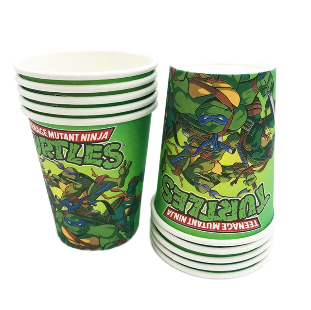 Disposable paper party cups themed 10 pack