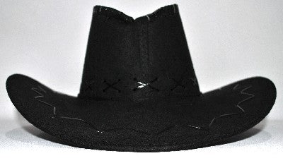 Hat Cowboy Leather Black