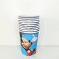 Disposable paper party cups themed 10 pack