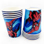 Disposable paper party cups themed 10 pack