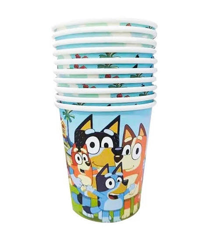 Disposable paper party cups themed 10 pack