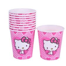 Disposable paper party cups themed 10 pack