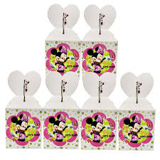 Disposable paper party boxes themed 10 pack