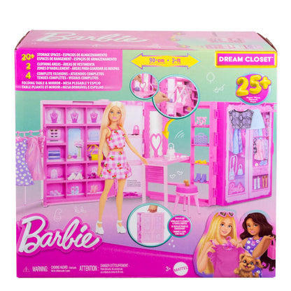 Barbie Dream Closet Toy Playset with Clothes & Accessories