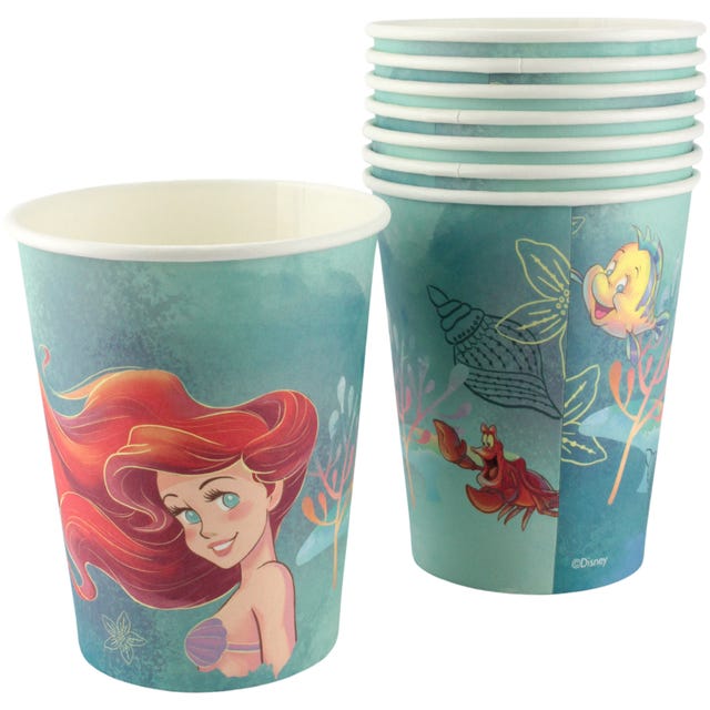 Disposable paper party cups themed 10 pack