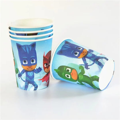 Disposable paper party cups themed 10 pack