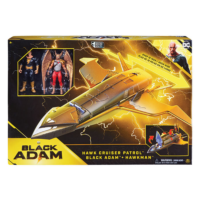 Black Adam 4 Hawk Cruiser With Black Adam + Hawkman