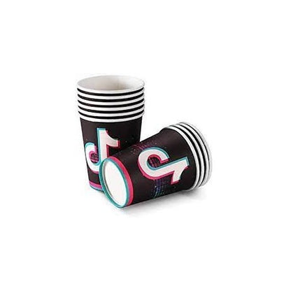 Disposable paper party cups themed 10 pack