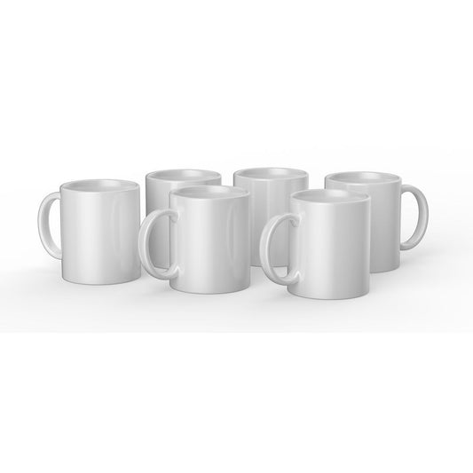 Cricut 350Ml Ceramic Mug Blanks White (6) V&N Goodies Galore