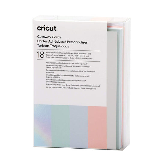 Cricut Cut-Away Cards Pastel R10 (8;9 Cm X 12;4 Cm) 18-Pack V&N Goodies Galore