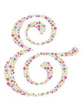 Cricut Iron On Designs Floral Ampersand 8.5X12 V&N Goodies Galore