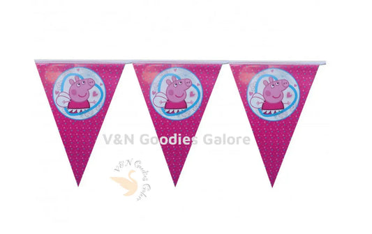 Flag/Bunting Banner Theme-Peppa Pig V&N Goodies Galore