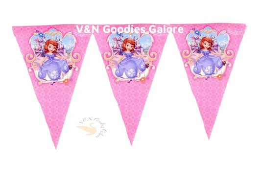 Flag/Bunting Banner Theme-Sofia the First V&N Goodies Galore