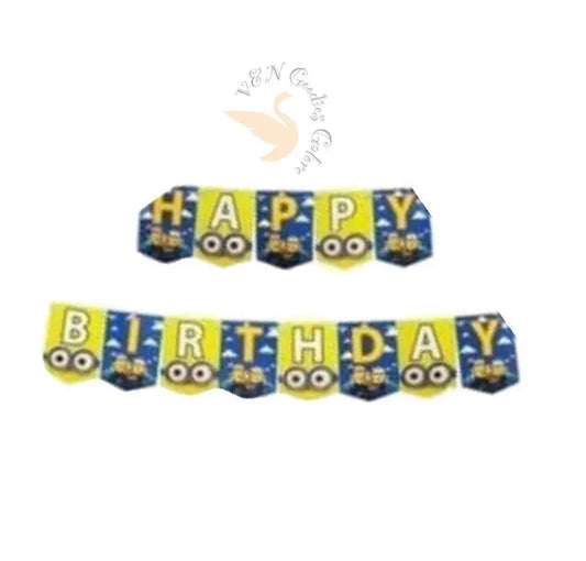 Happy Birthday Banner Theme-Minion V&N Goodies Galore