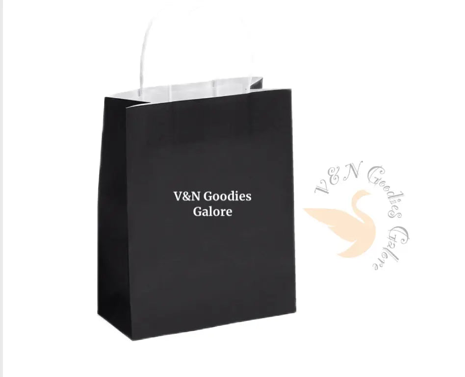 Happy Birthday Paper Gift Bag -Black V&N Goodies Galore