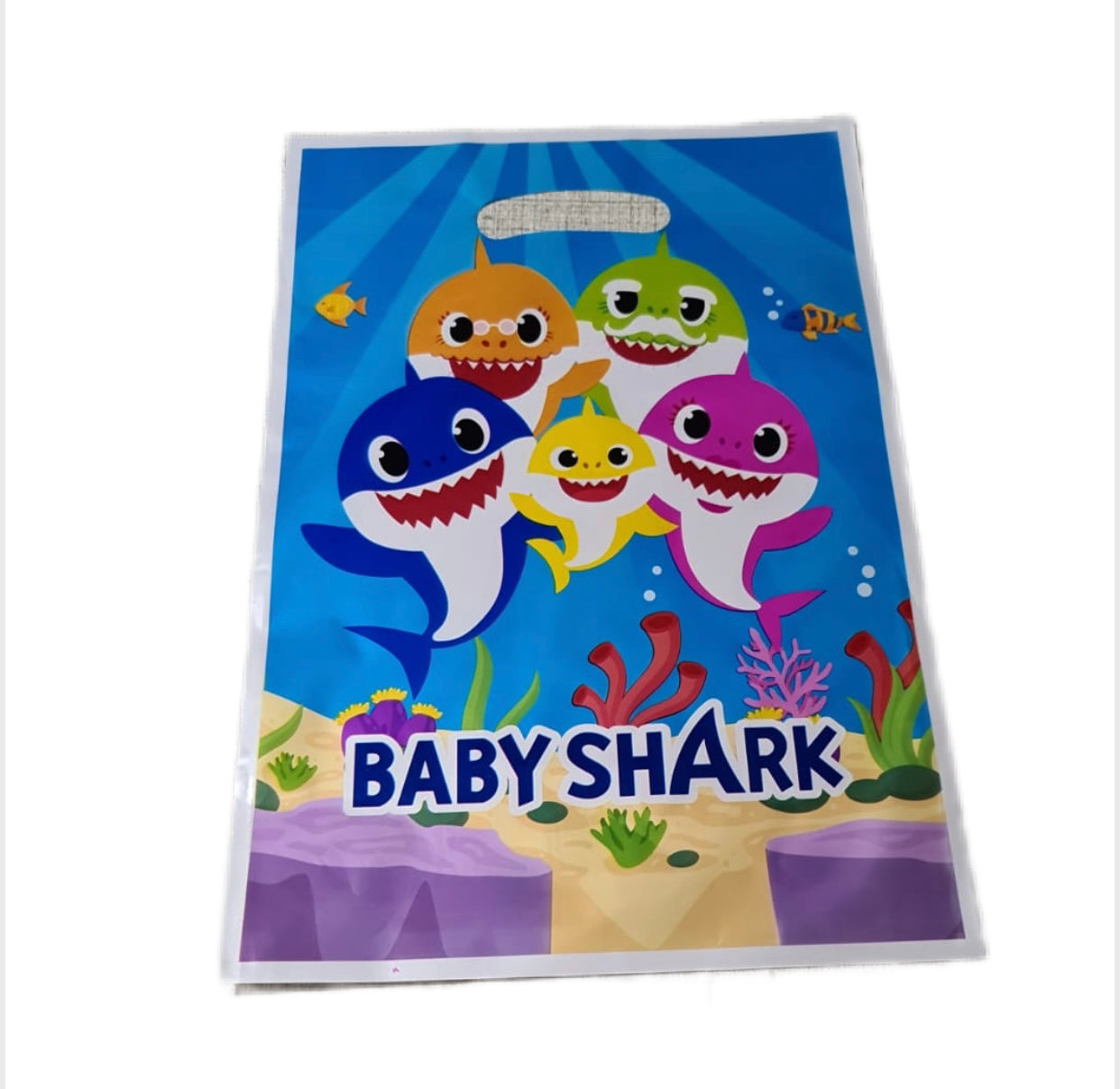 Happy birthday Party loot Bag-Baby Shark V&N Goodies Galore