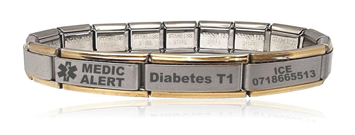 Medical Alert Charm Bracelet Matte & Gold - V&N Goodies Galore V&N Goodies Galore