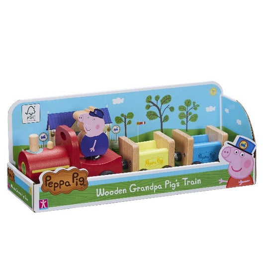 Peppa Pig Wooden Train W Grandpa Pig