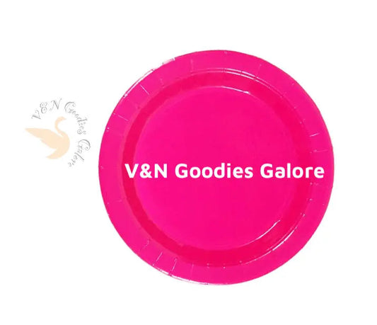 Plates-Pink Dark V&N Goodies Galore