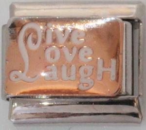 Rose gold live love laugh 9mm Charm - V&N Goodies Galore V&N Goodies Galore