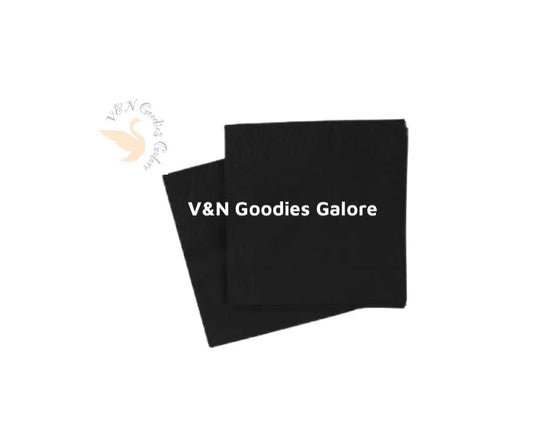 Serviettes-Black V&N Goodies Galore