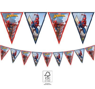 Spiderman Bunting Paper 2.3M V&N Goodies Galore