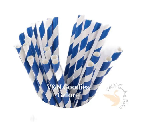 Straws-White and Blue V&N Goodies Galore