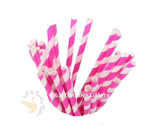 Straws-White and Pink V&N Goodies Galore