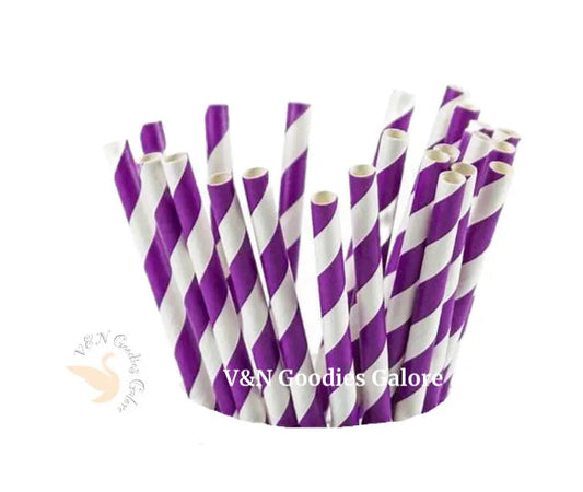 Straws-White and Purple V&N Goodies Galore
